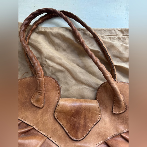 Patricia Nash Tan Leather Shoulder Bag Large Lionel Purse - Picture 9 of 16